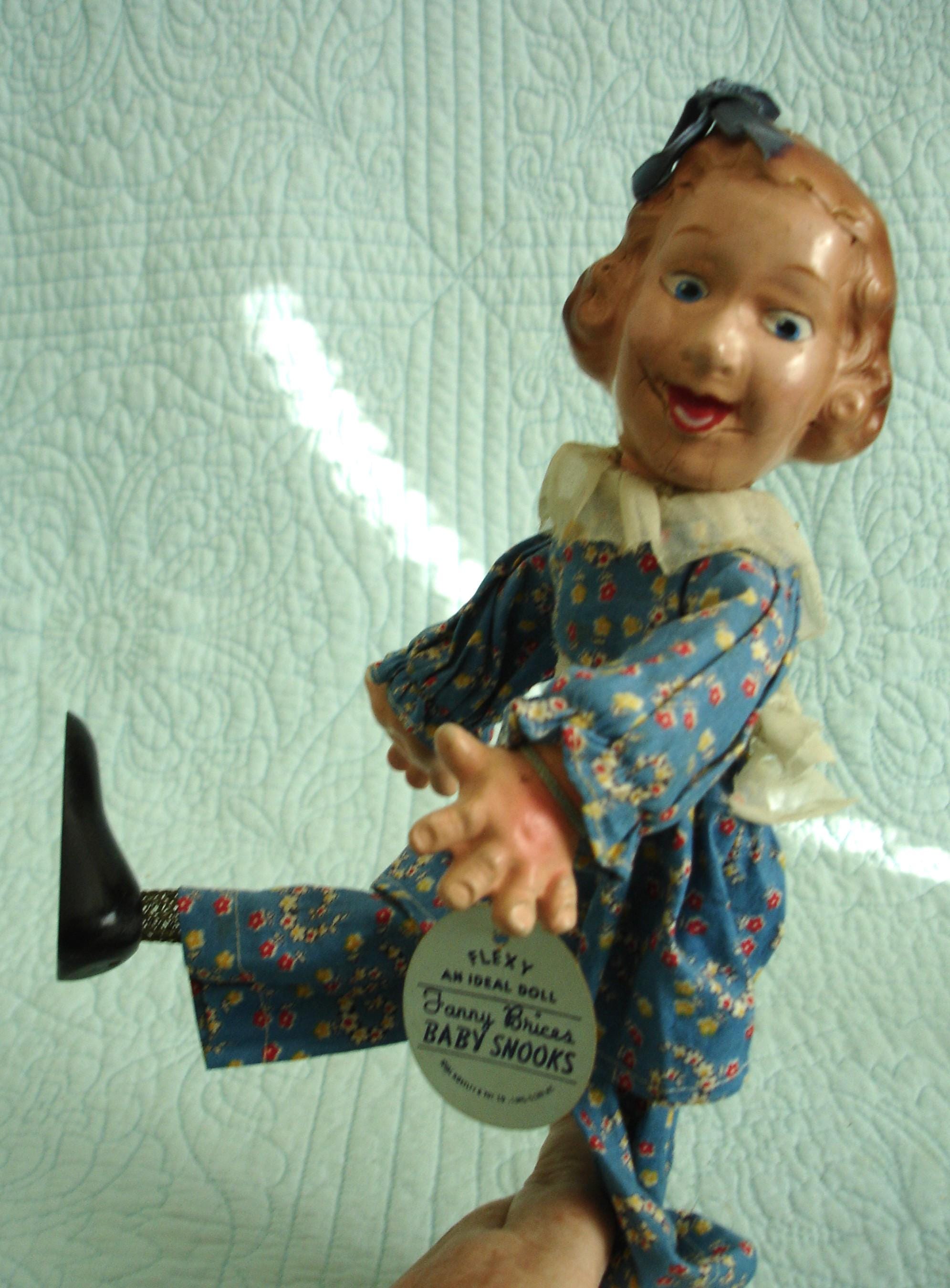 Vintage Baby Snooks Fanny Brice Flexy Composition Ideal Character Doll