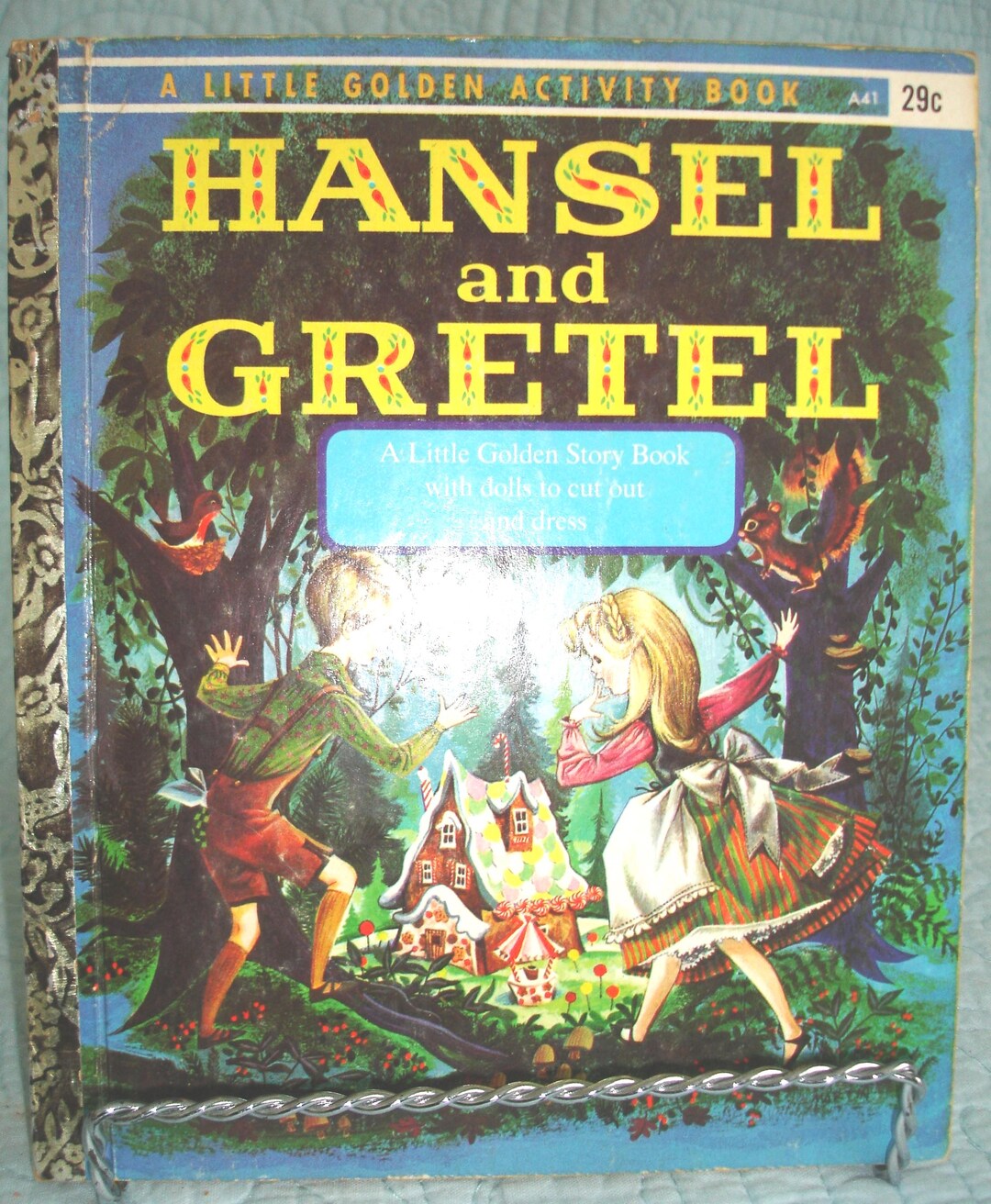 RARE Hansel and Gretel Little Golden Activity Book A41 1961