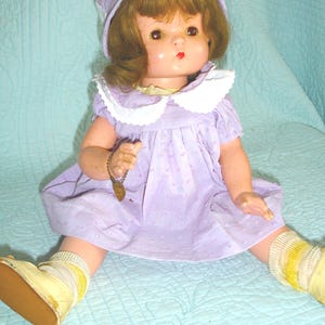 1929 Effanbee Patsy Ann Composition Doll Antique 18.5" Original Bracelet Wig
