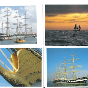 Vintage  Postcard of Sailing Ship, 27 Sailing Ship Postcards from Sailing Ships Book Of 30 Postcards, 1993, Magna Books  S109