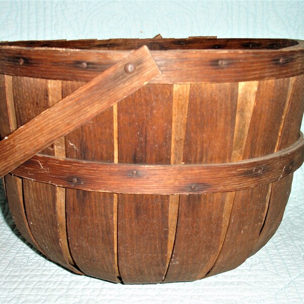 Wooden Bushel Baskets Etsy