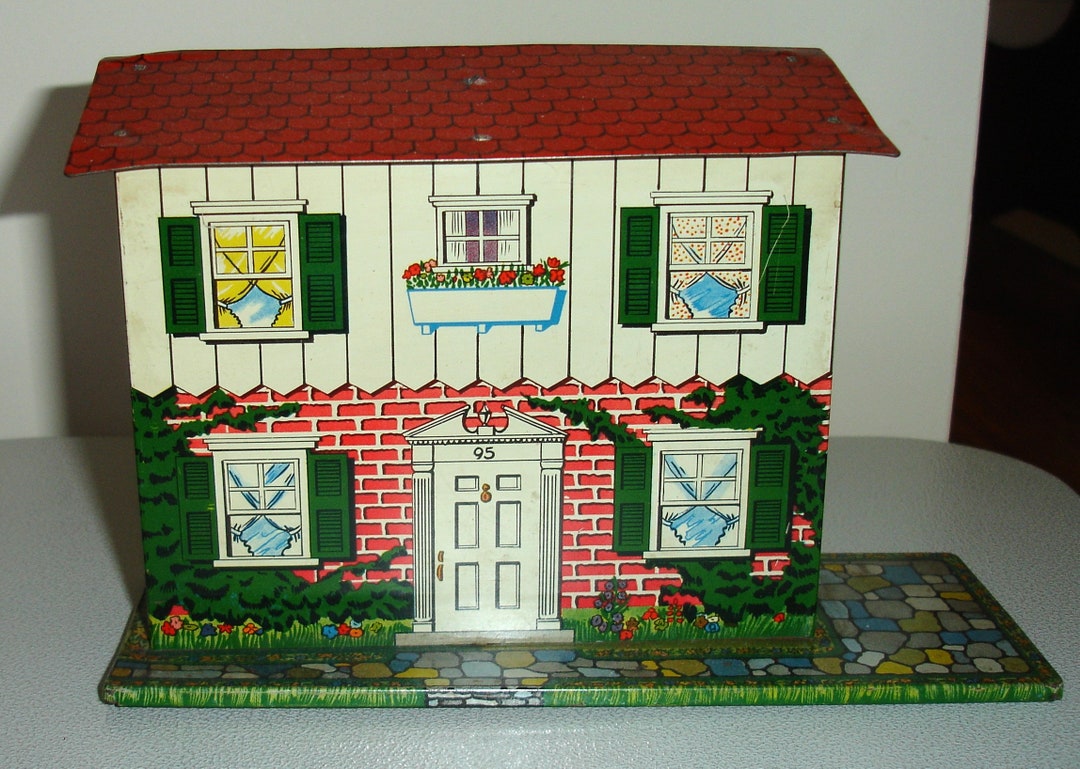 RARE Dollhouse 1949 Ohio Art Tin Midget Manor Etsy