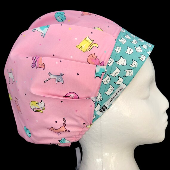 Cute Cats Surgical Cap Bouffant Scrub Hats for Women OR Nurse Etsy