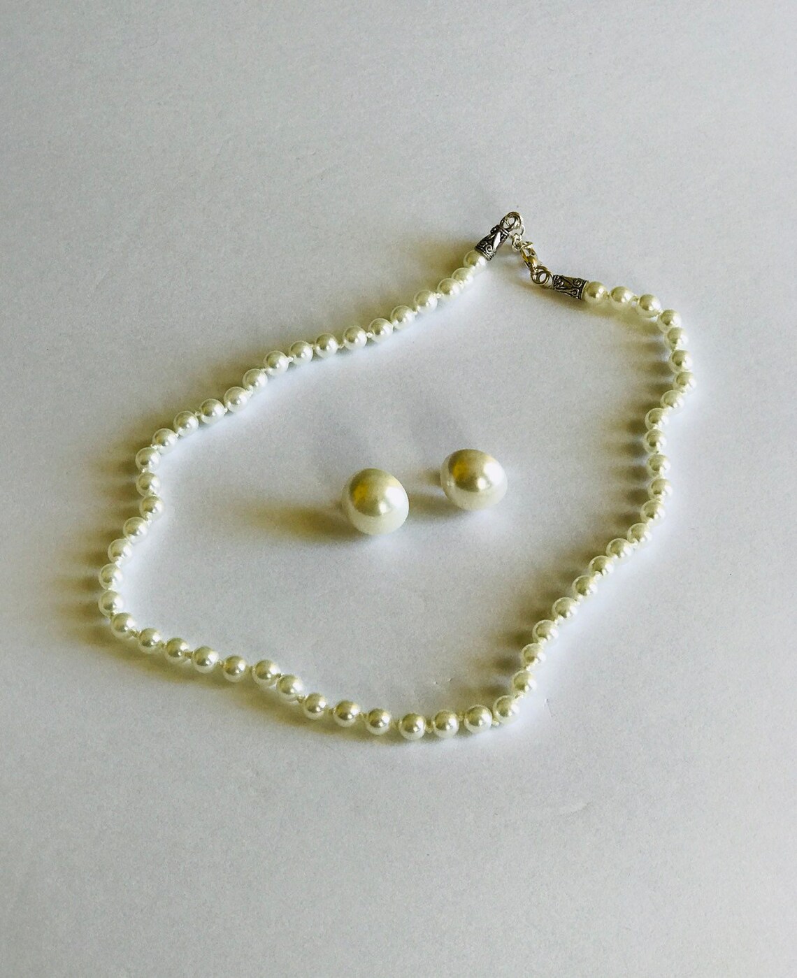 Glass Pearl Necklace Classic Pearl Jewelry Pearls Necklace Etsy