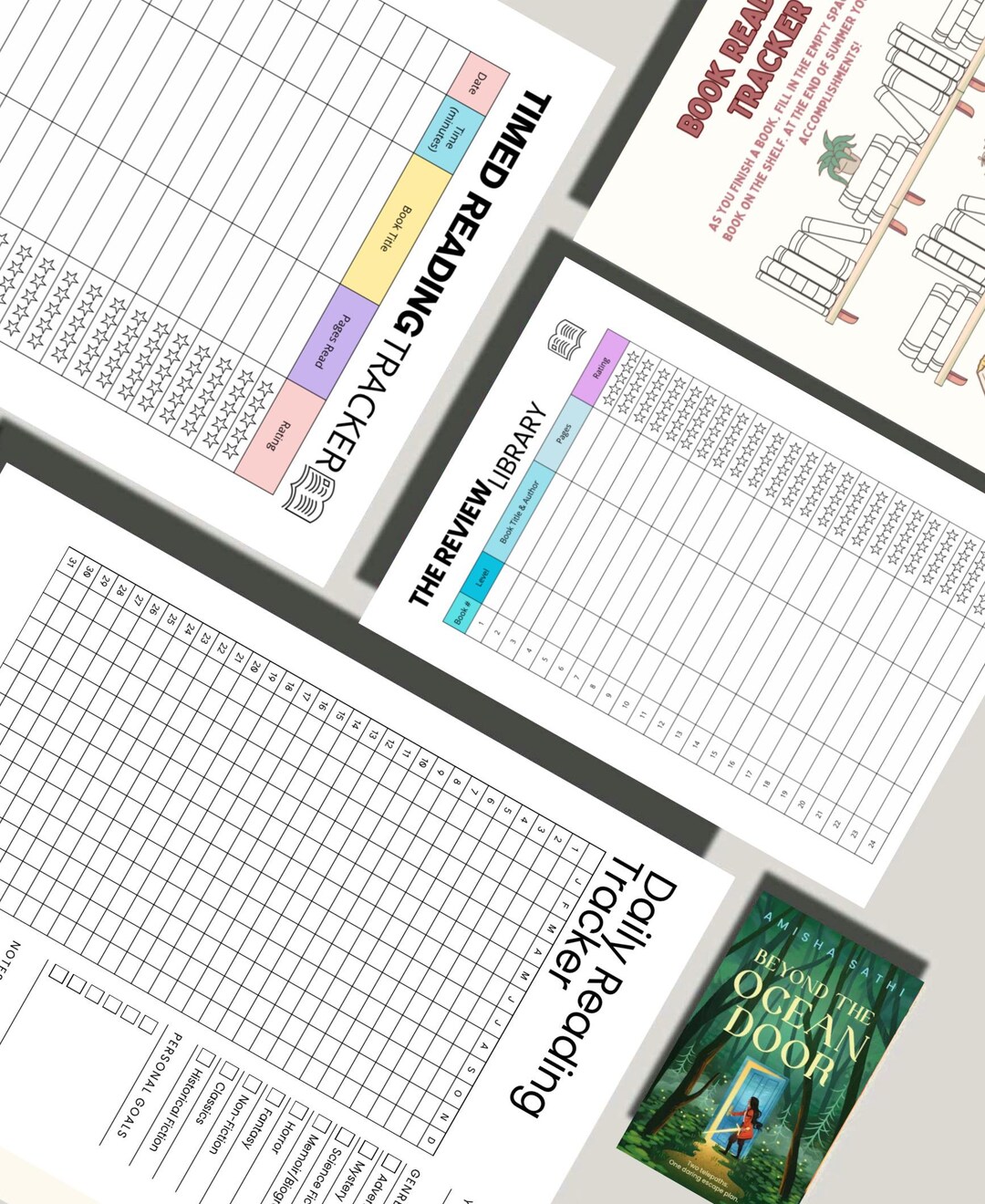 Reading and Book Tracker Bundle - Etsy