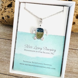 Sea turtle Beach necklace, pale blue, ocean necklace, wave necklace, beach jewelry, beach wedding, ocean wave, ocean jewelry, sand jewelry