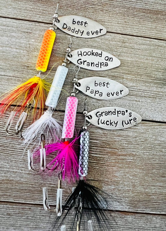 custom wedding fishing lures Fly Brushed Tungsten Men's Band, 6mm, Size 6.0 Perch or sea fish Personalized Hand Stamped Fishing Lure