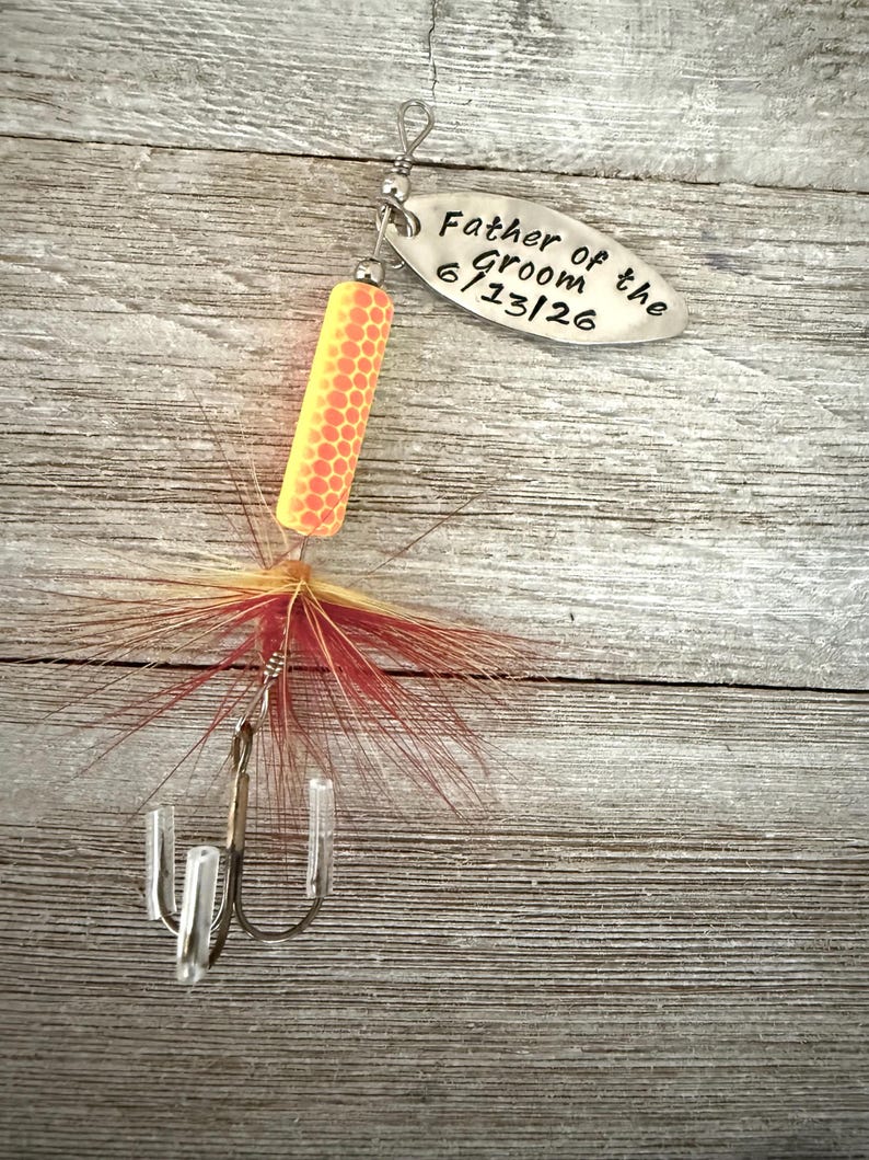 Wedding fishing lures, personalized Father of the Bride or Groom, Best Man, Groomsman, fishing wedding, wedding gift immagine 11