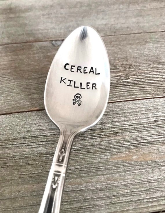 Cereal Killer Vintage Silver Plated Spoon, Gift for Teen, Teen Gift, Funny  Gift, READY TO SHIP, White Elephant Gift, Cereal Gift 