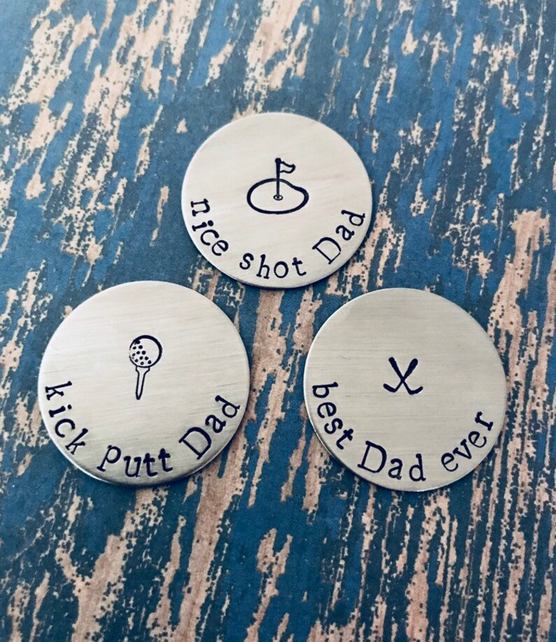 Set of 4 Personalized Golf Ball Markers Golfer Gift Etsy