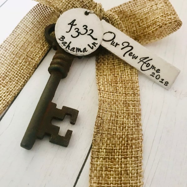 Our New Home 2026 Antique Skeleton Key Ornament - Mr and Mrs - Newlyweds - 1st Christmas - First Home - New Home - 1st Home - 1st Home