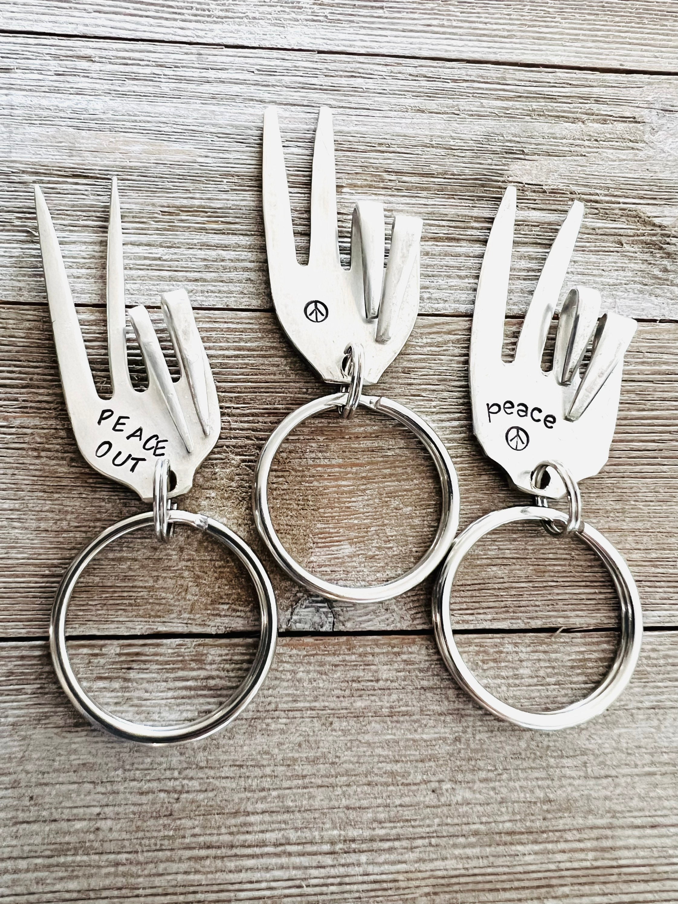 Peace Out Keychain - Peace Keyring - Funny Gift - Teenage Boy Girl Gift ...