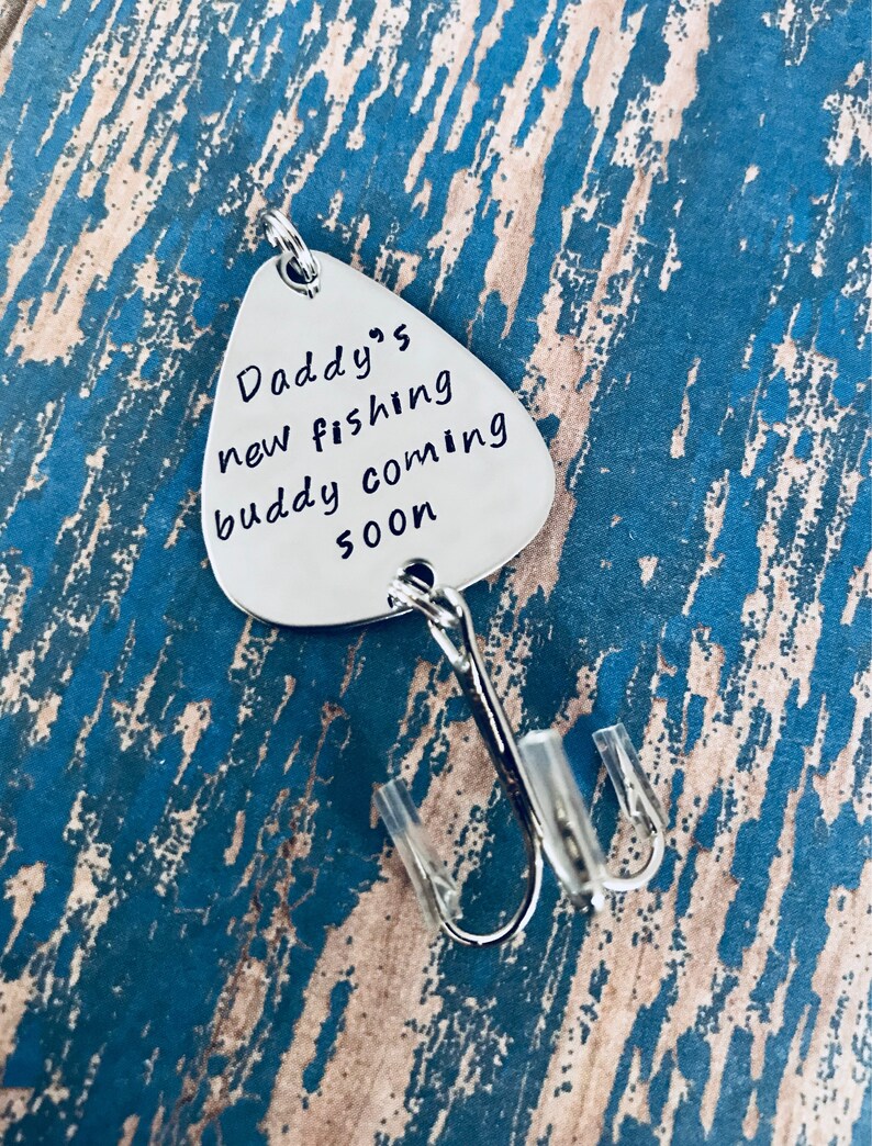 Daddy's New Fishing Buddy Fishing Lure Hand Stamped With Etsy