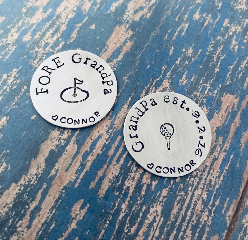 Set of 4 Personalized Golf Ball Markers Golfer Gift Etsy