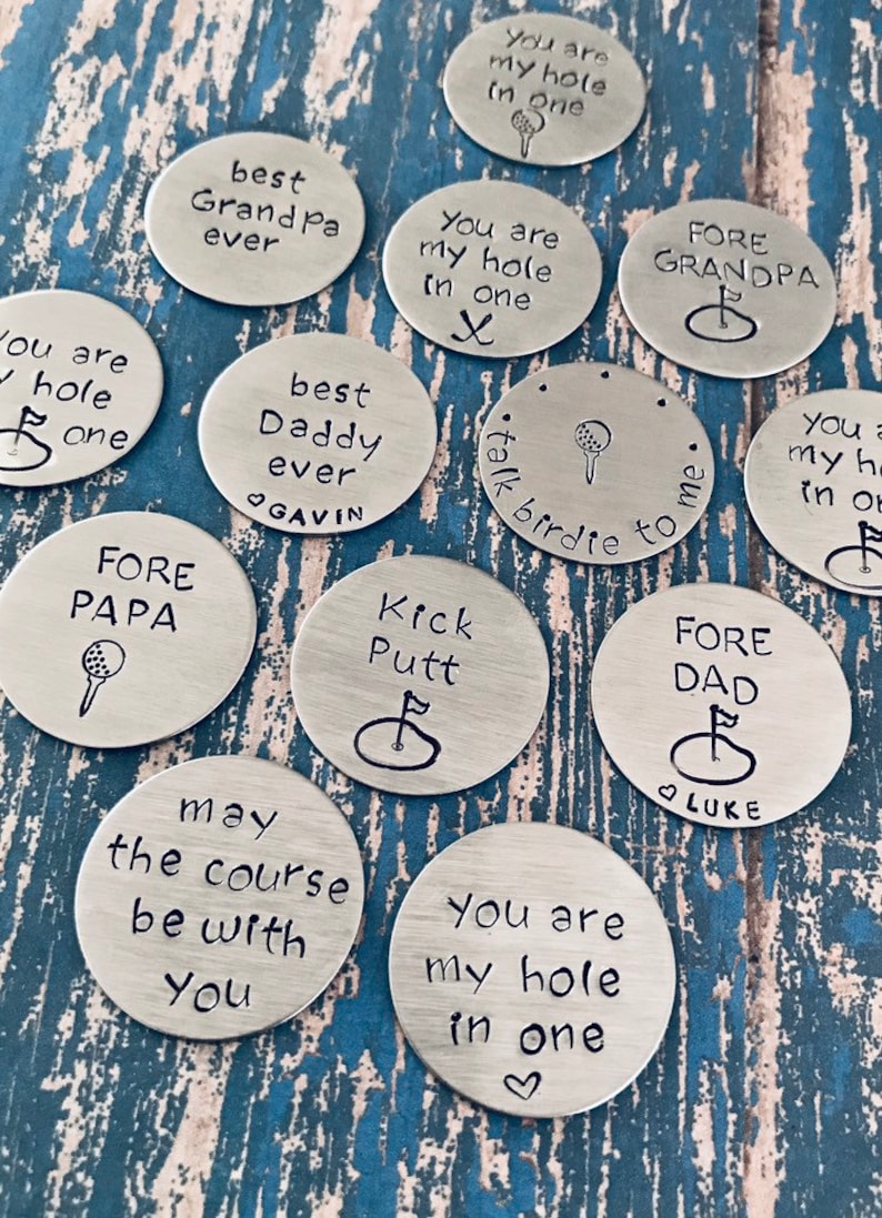 Golf Ball Markers Personalized Golfing Gift Etsy