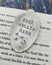 Fell Asleep Here Vintage Spoon Bookmark - Moon and Stars - Bookworm - Graduation - Back to School - Gift - Upcycled - Silverplate - Funny