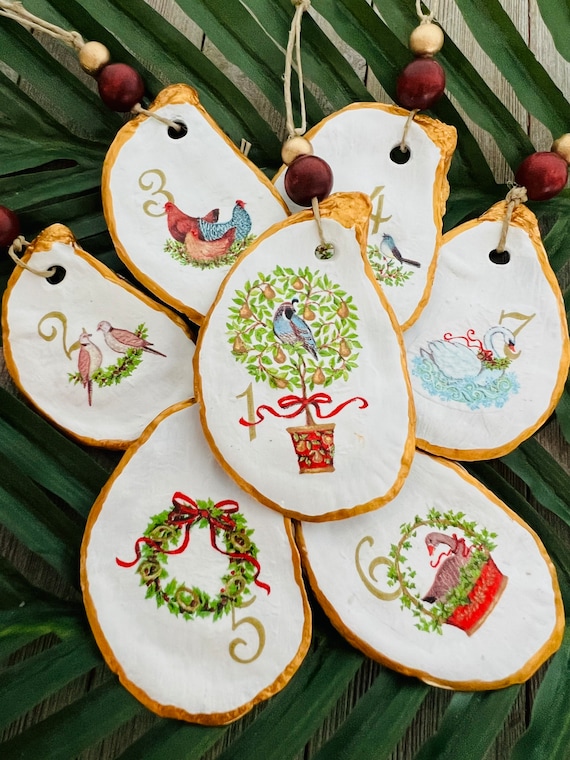 Coastal christmas ornament set Clearance