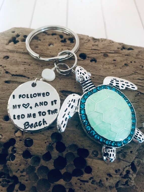 Sea Turtle Key Fob/Coin Purse - Sealed with a Kiss