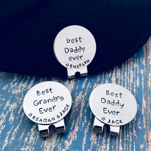 best Dad ever Golf Ball Marker and Hat Clip - Personalized - Magnetic Golf Ball Marker - Father&#39;s Day - Gift for Dad - Papa - Grandpa
