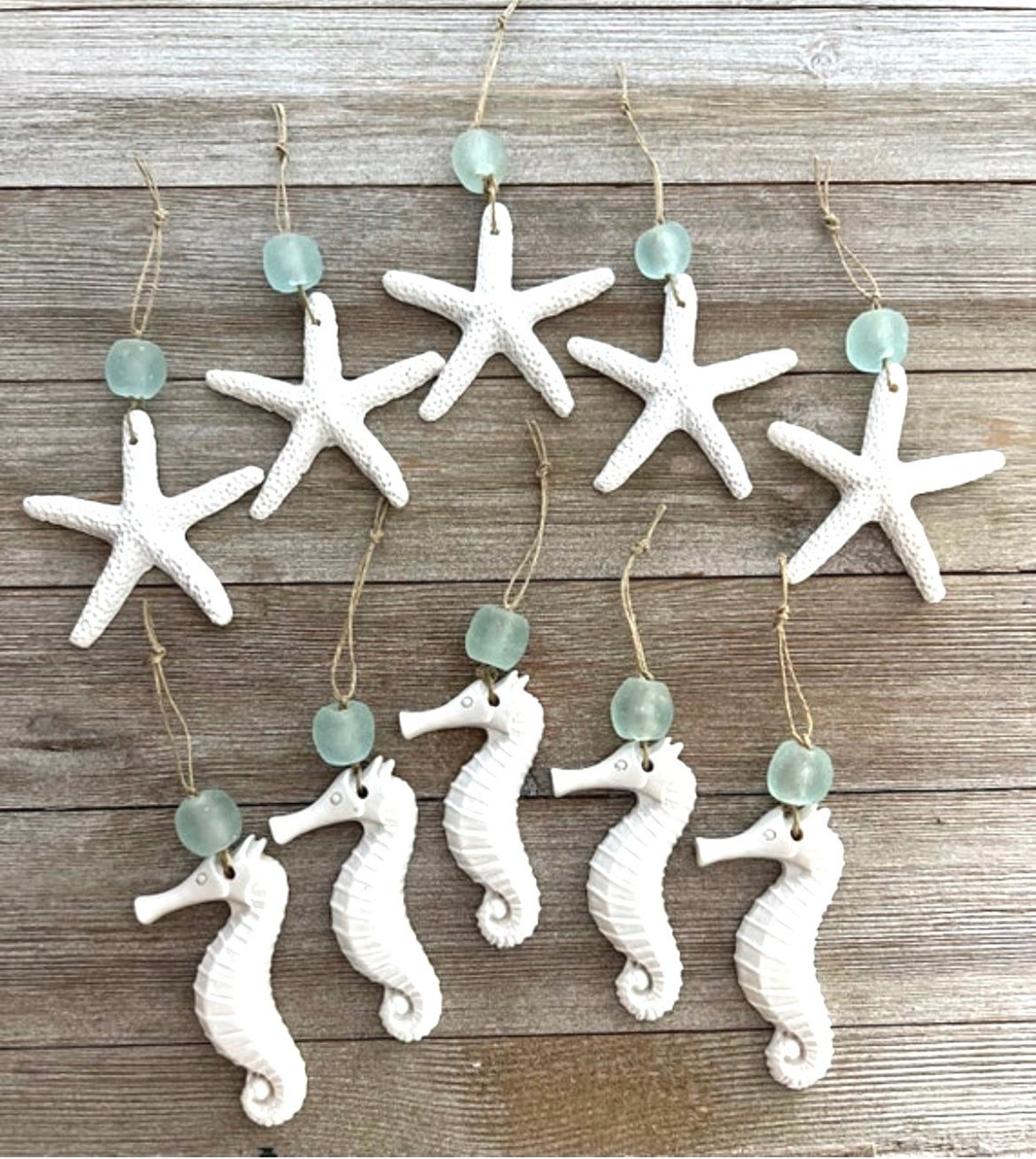Image of Coastal Seahorse & Starfish Ornaments