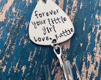 Hand Stamped Fishing Lure: Father of the Bride Gift, Personalized Wedding Lure