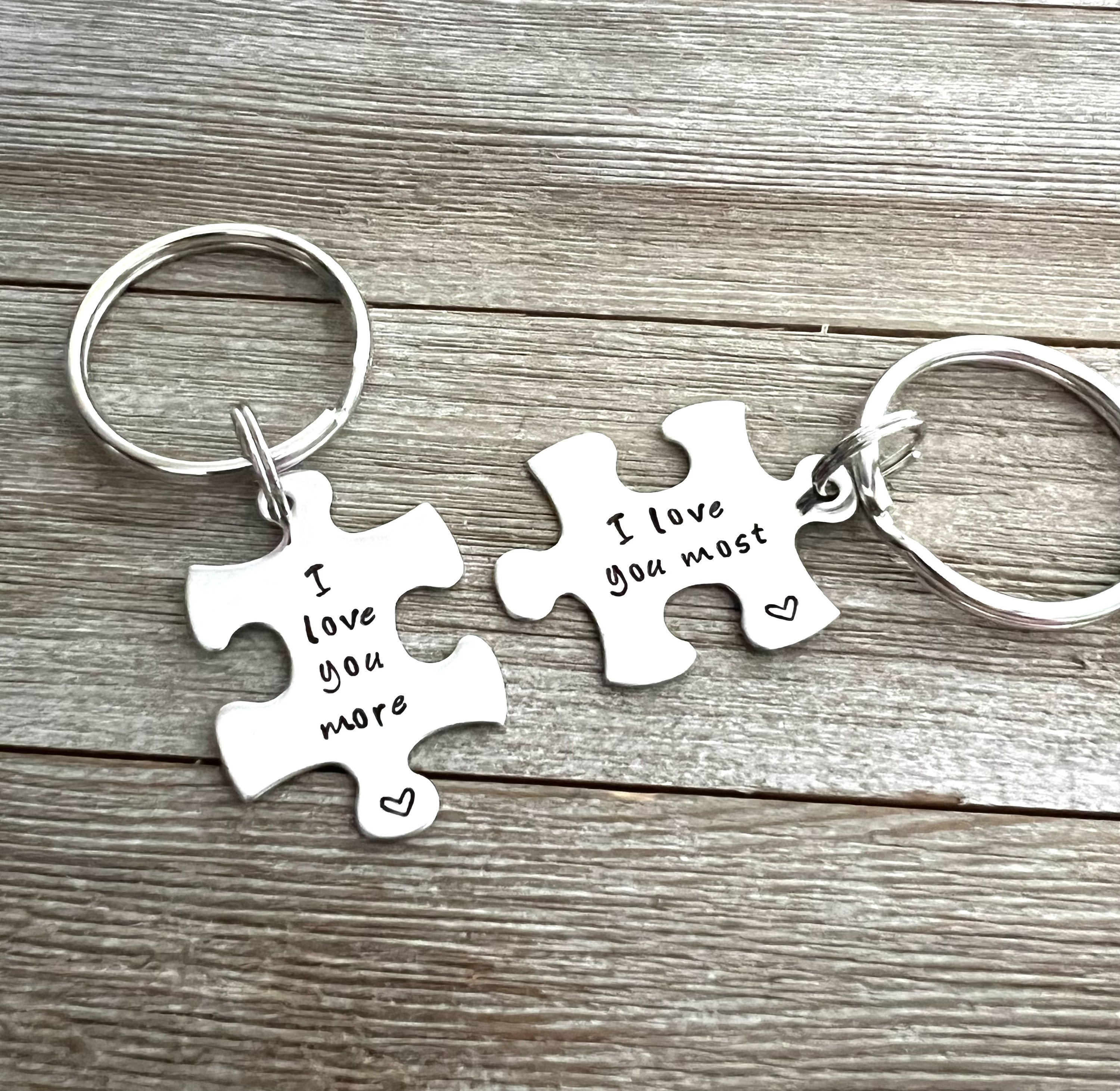 I Love You More Most Keychain Set, Puzzle Piece, 10 Year