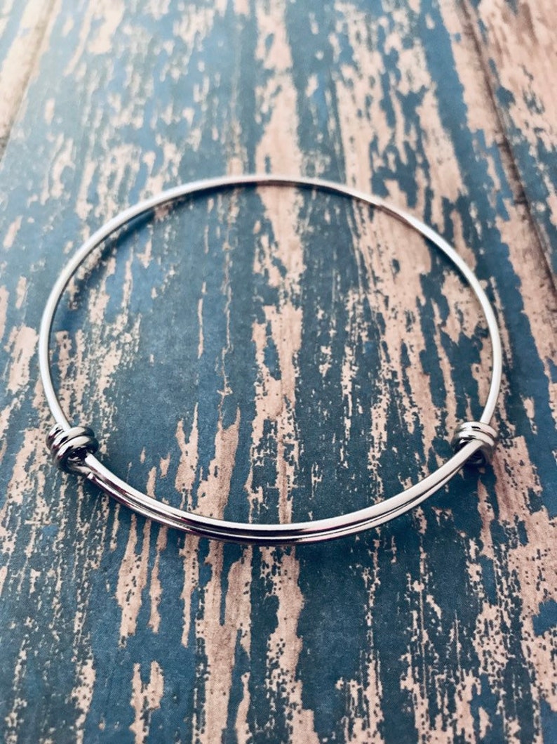 BULK Set of 10 Bangle Bracelets Expandable Smooth 316l Silver Etsy