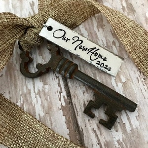 Our New Home 2022 Antique Skeleton Key Ornament Mr and Mrs Newlyweds 1st Christmas First Home New Home 1st Home 1st Home image 6