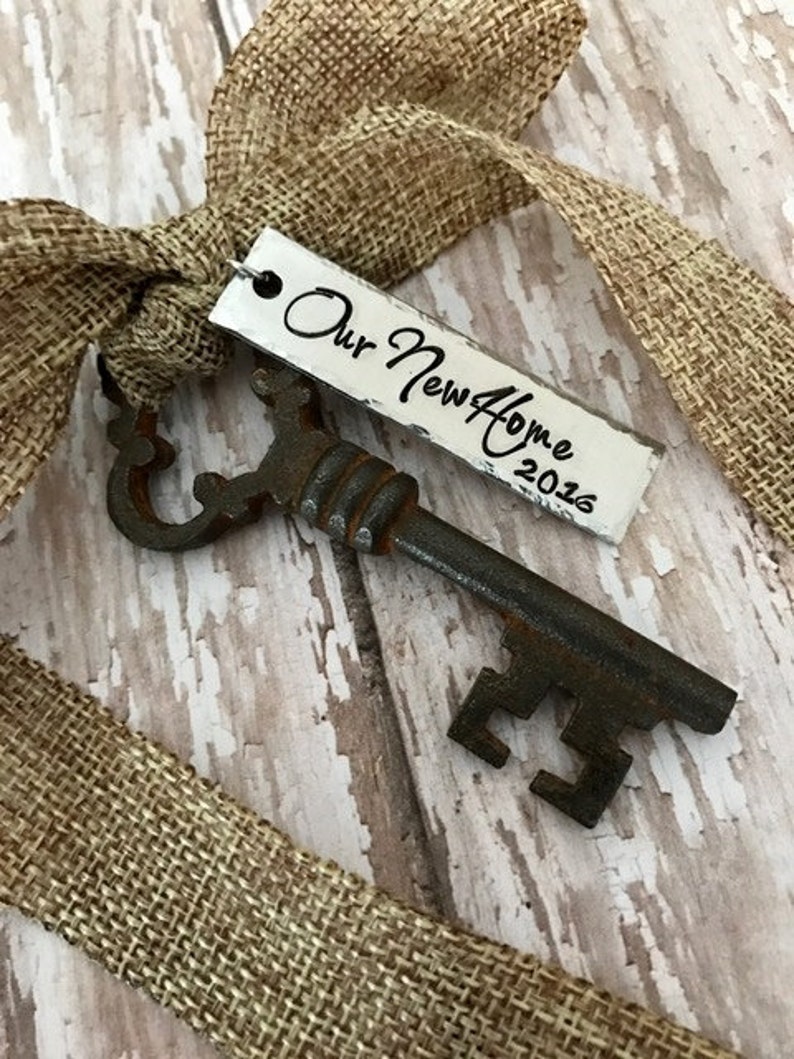 Our New Home 2022 Antique Skeleton Key Ornament Mr and Mrs Newlyweds 1st Christmas First Home New Home 1st Home 1st Home image 6