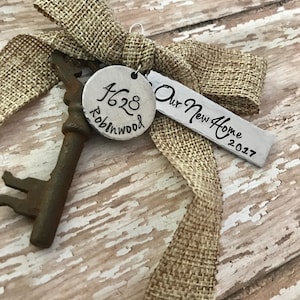 Our New Home 2022 Antique Skeleton Key Ornament Mr and Mrs Newlyweds 1st Christmas First Home New Home 1st Home 1st Home image 2