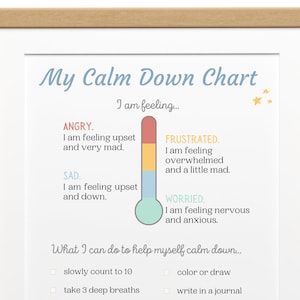 Calm Down Chart for Kids