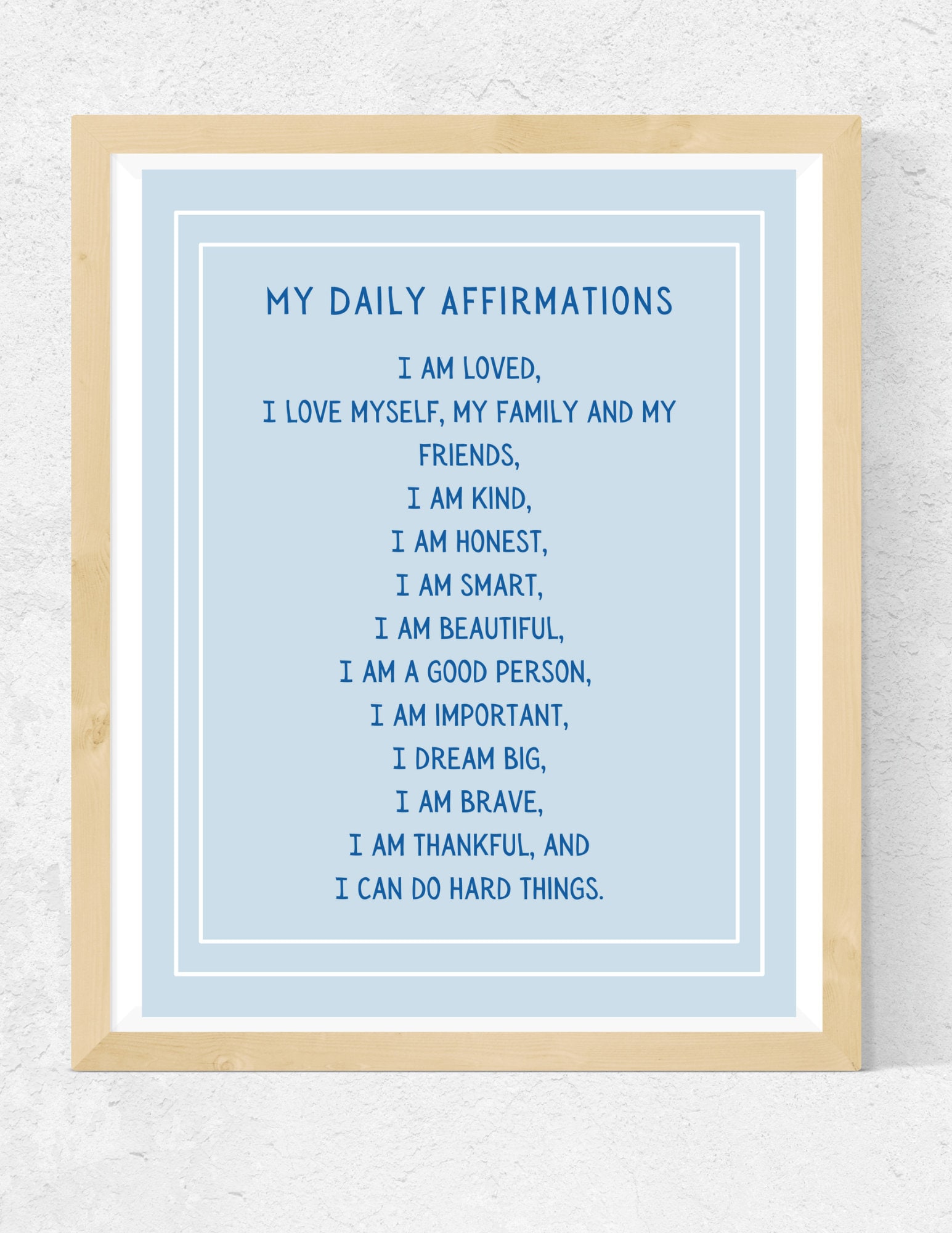 Printable Daily Affirmations for Kids - Etsy