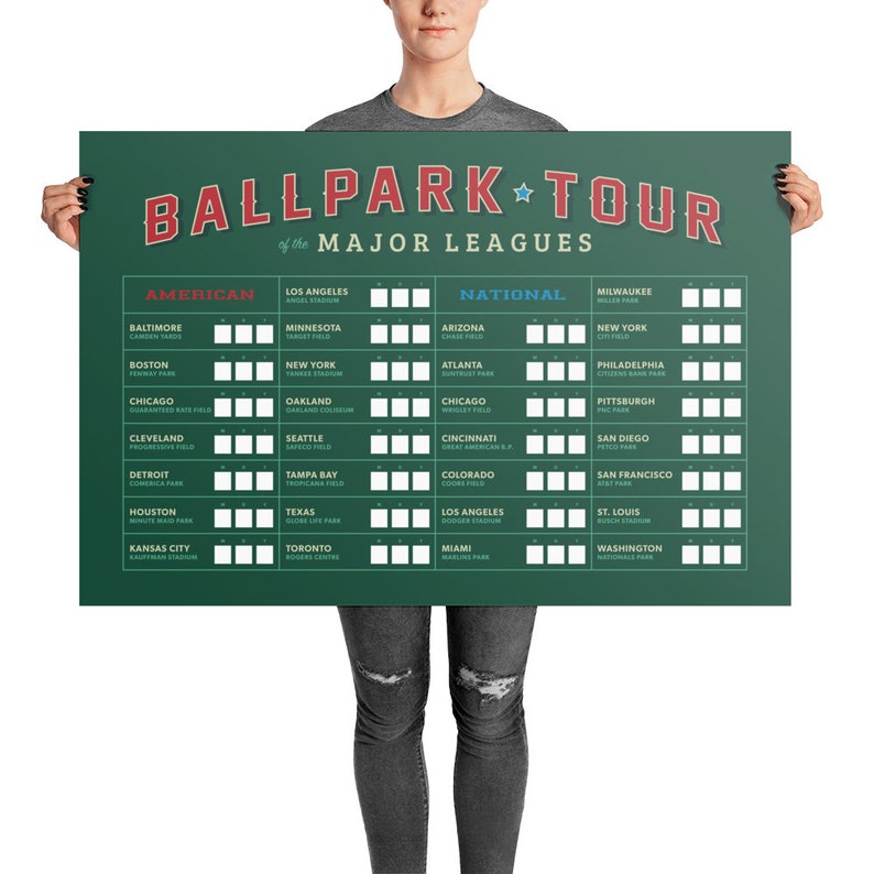 Ballpark Tour of the Major Leagues Document Your Journey