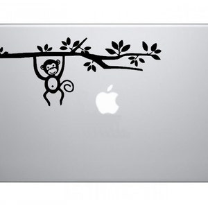 Cute Monkey Ape Macbook Decal Macbook Sticker Mac Decal Mac Sticker Decal for Apple Laptop Macbook Pro / Macbook Air