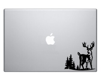 Deer Buck Hunting Macbook Decal Macbook Sticker Mac Decal Mac Sticker Decal for Apple Laptop Macbook Pro / Macbook Air