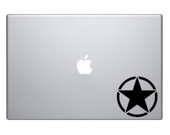 Army Military Star Macbook Decal Macbook Sticker Mac Decal Mac Sticker Decal for Apple Laptop Macbook Pro / Macbook Air