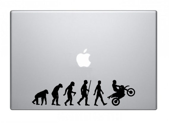 Ewolucja Człowieka Motocross Dirt Bike Macbook Decal Macbook Naklejki Mac Decal Mac Naklejki Naklejka Dla Apple Laptop Macbook Pro Macbook Air