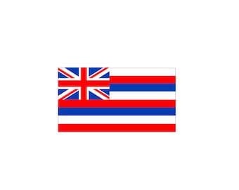Hawaiian Flag 2 PACK Hawaii Flag Vinyl Decal