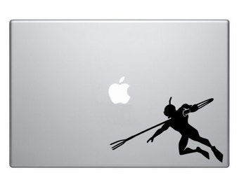 Skin Diver Spear Fishing Macbook Decal Macbook Sticker Mac Decal Mac Sticker Decal for Apple Laptop Macbook Pro / Macbook Air