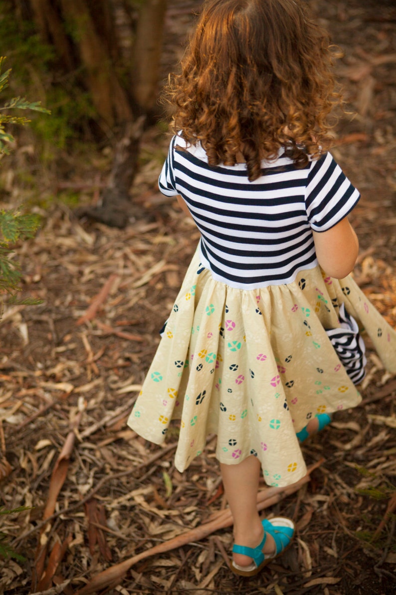 Gumnut Dress Girls dress PDF sewing pattern Circle Skirt Twirling Play Dress Instant Download Sizes 18m 8 years image 3