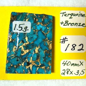 Kingman Turquoise, Turquoise Slab For Cabochons, Jewelry Making, Lapidary, Rough Slab