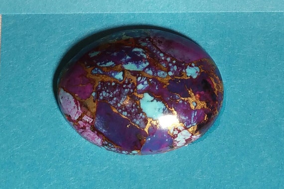 Finished Cabochon Mohave Purple /& Kingman Blue Turquoise Jewelry Making Lapidary Pendant Making