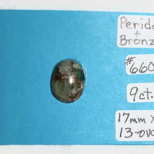 Peridot and Bronze Finished Cabochon, Made In USA, Peridot, Bronze Matrix, Hand Made, Wire Wrapping, Jewelry Making