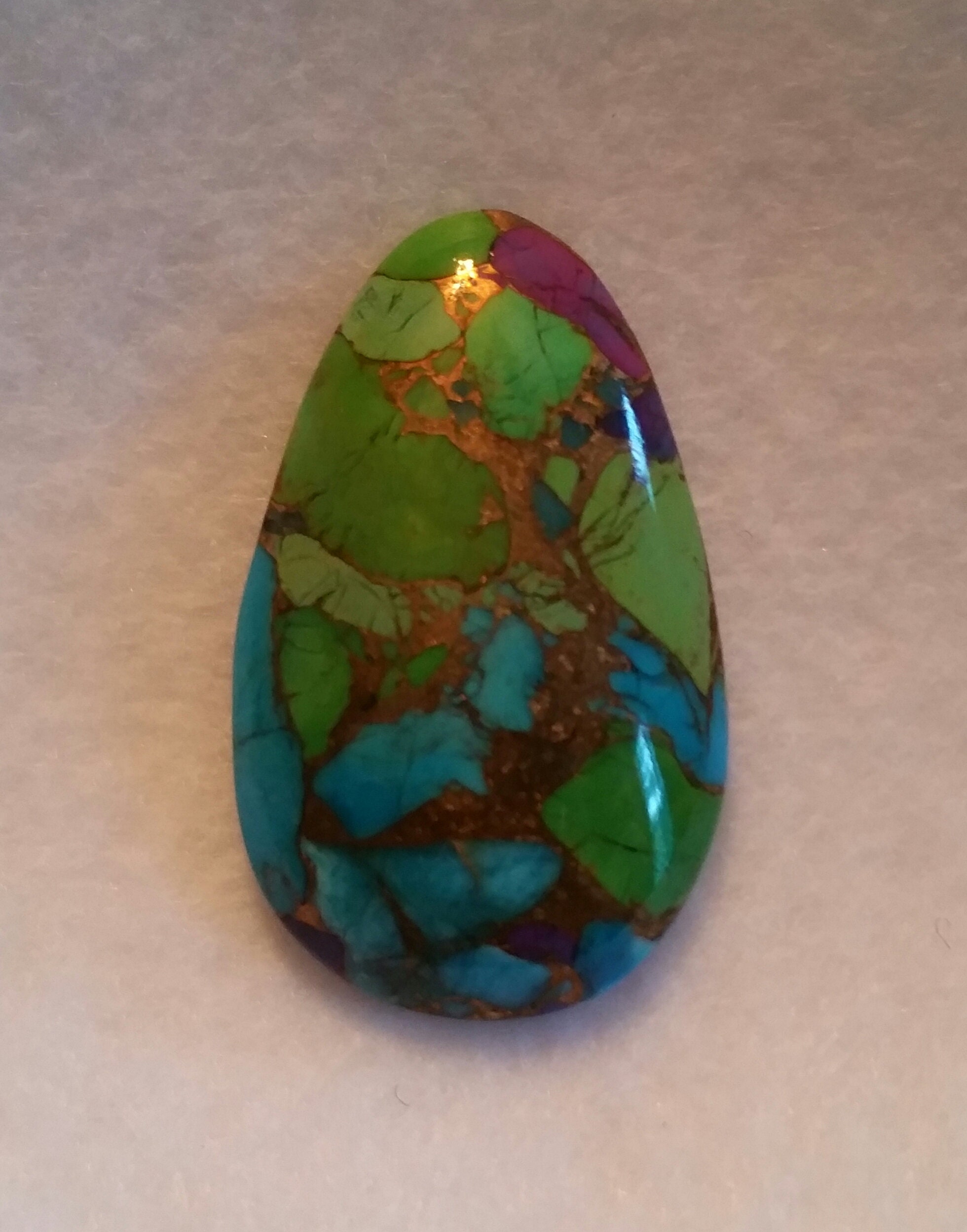 Finished Cabochon Mohave Purple /& Kingman Blue Turquoise Jewelry Making Lapidary Pendant Making
