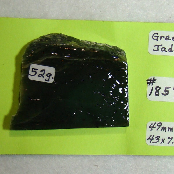 Green Jade Slab, Hand Made, Made In USA, Wire Wrapping, Jewelry Making, Green Jade