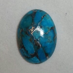 Kingman Turquoise, Turquoise and Zinc Cabochon, Jewelry Making, Lapidary, Wire Wrapping, Made In U.S.A., Hand Made