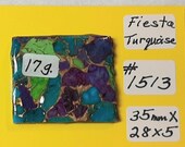 Kingman Fiesta Turquoise, Purple-Green-Blue Turquoise Slab For Cabochons, Jewelry Making, Lapidary Slab, Cabochon Making, Bronze Matrix