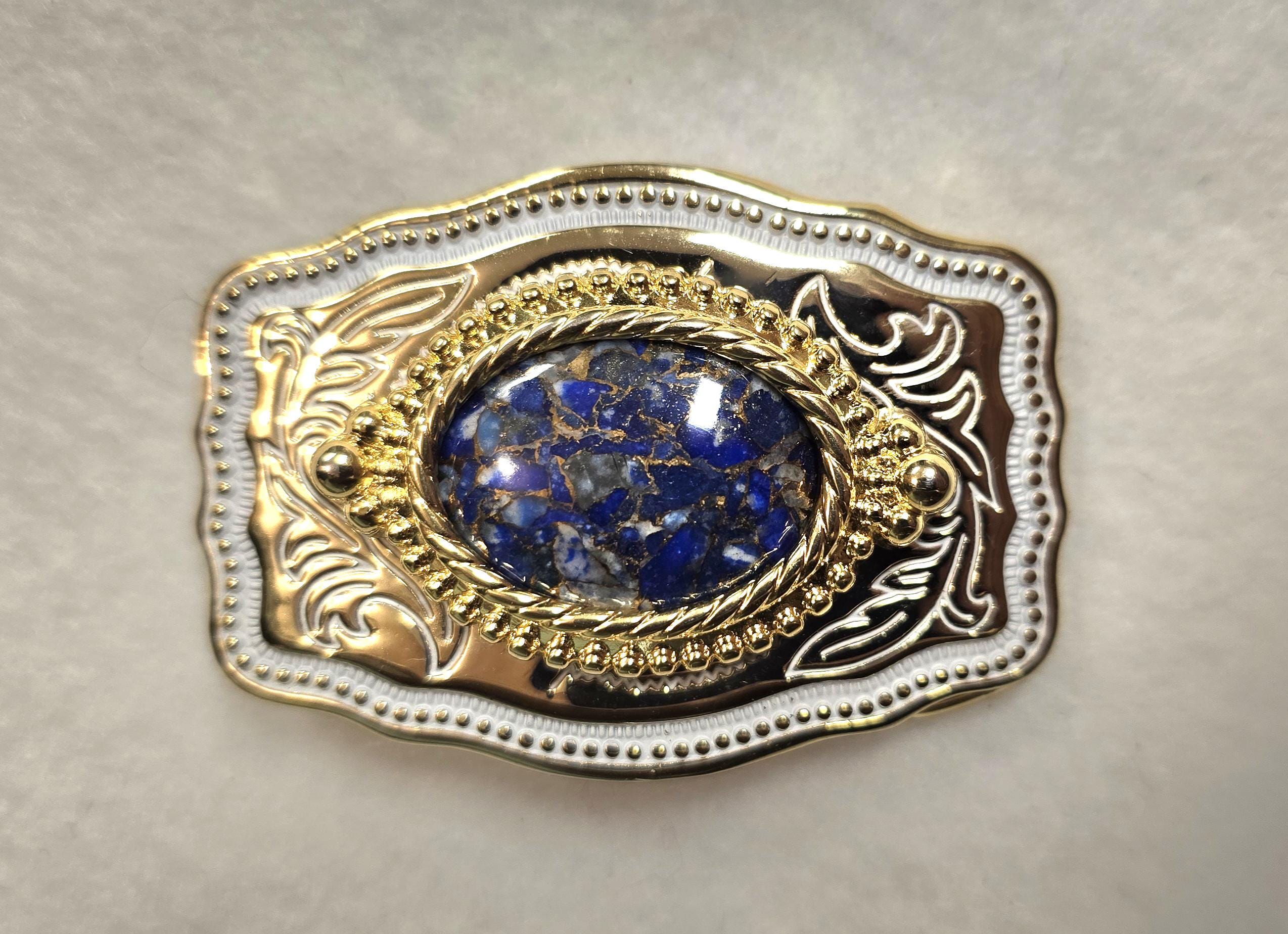 Lapis Lazuli Belt Buckle - Etsy display picture 1