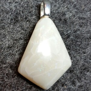 Australian Opal Pendant, Hand Made, Silver Bail, Made In USA, Diamond Shape Pendant, Perfect Gift