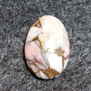 Peruvian Opal and Bronze Cabochon, Jewelry Making, Lapidary, Wire Wrapping, Made In U.S.A., Hand Made, Finished Cabochon
